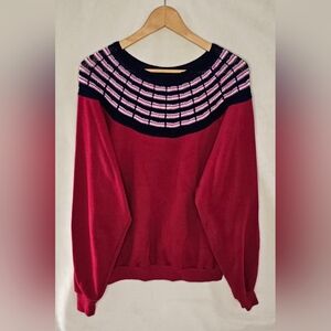 Vintage Hand Crochet Sweatshirt.